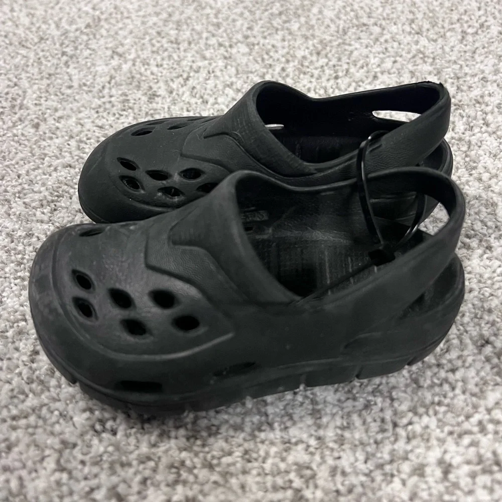 Kids Black Slip-On Shoes